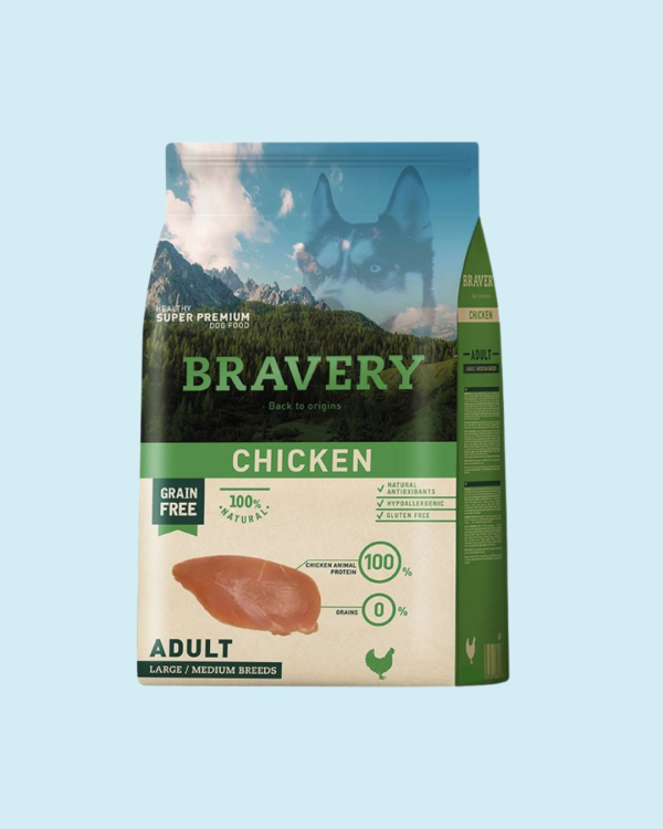 BRAVERY CHICKEN ADULT LARGE/MEDIUM BREEDS 12KG