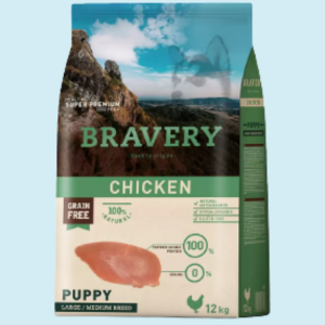 BRAVERY CHICKEN PUPPY LARGE/MEDIUM BREEDS 12KG