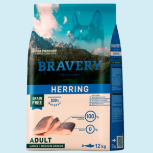 BRAVERY HERRING ADULT LARGE/MEDIUM BREED 12KG