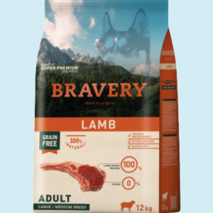 BRAVERY LAMB ADULT LARGE/MEDIUM BREED 12KG