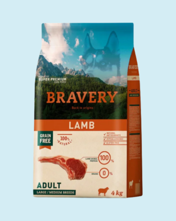 BRAVERY LAMB ADULT LARGE_MEDIUM BREEDS 4KG