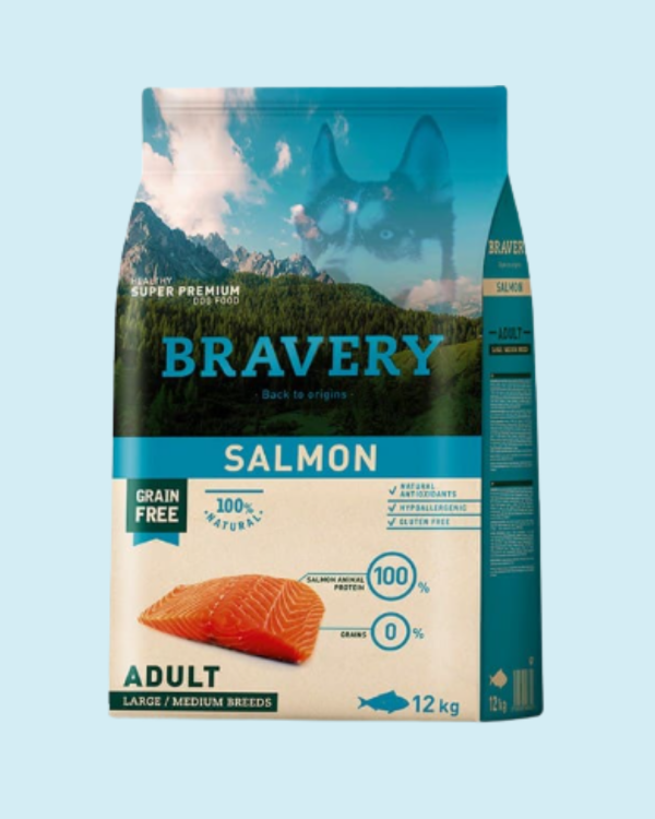 BRAVERY SALMON ADULT LARGE/MEDIUM BREED 12KG