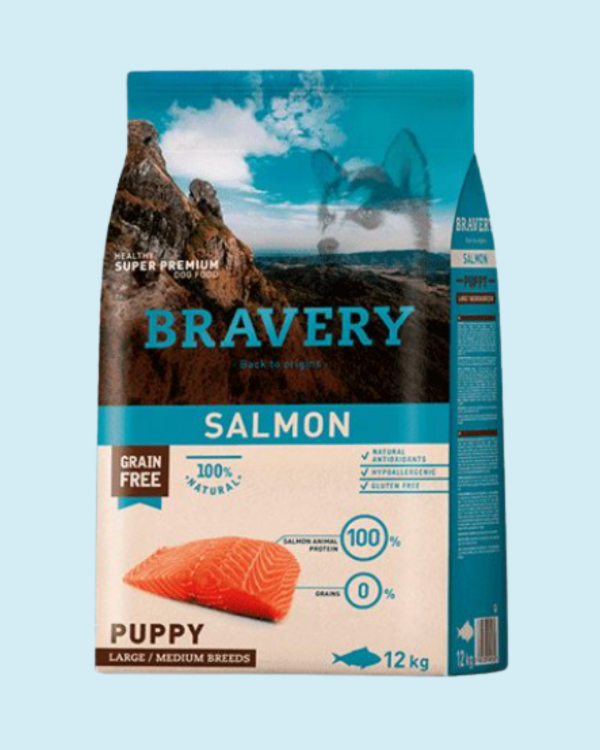 BRAVERY SALMON PUPPY LARGE/MEDIUM BREEDS 12KG