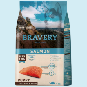 BRAVERY SALMON PUPPY LARGE/MEDIUM BREEDS 4KG
