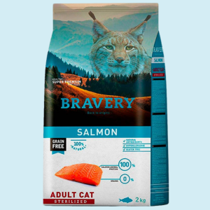 BRAVERY SALMON STERILIZED ADULT CAT 2K