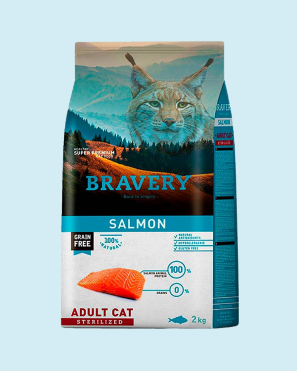 BRAVERY SALMON STERILIZED ADULT CAT 2K