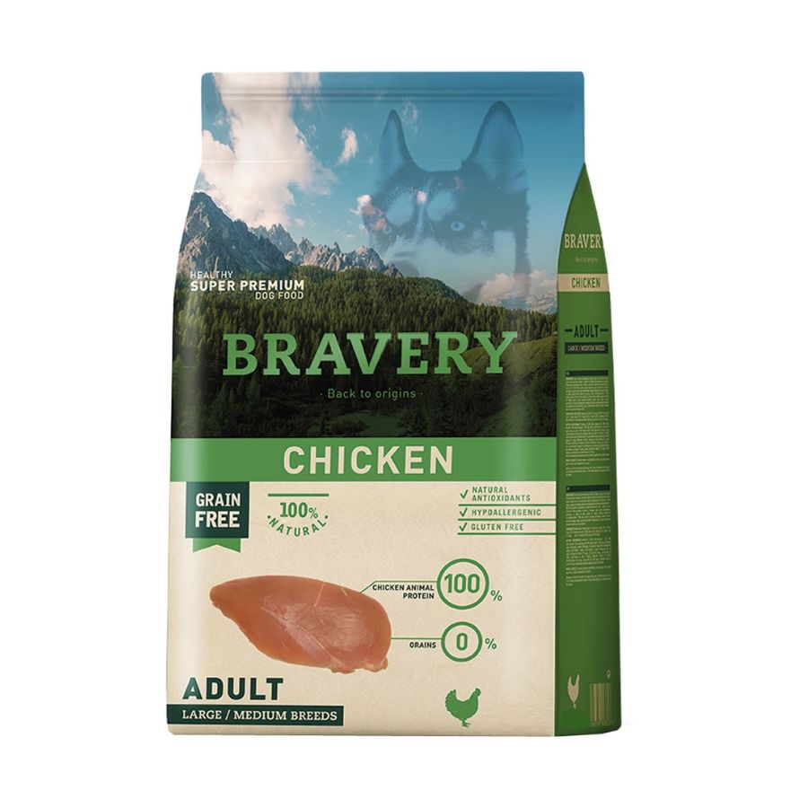 BRAVERY CHICKEN ADULT LARGE/MEDIUM BREEDS 12 Kg