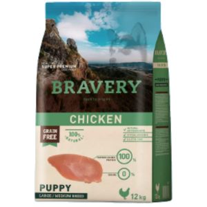 BRAVERY CHICKEN PUPPY LARGE/MEDIUM BREEDS 12 Kg