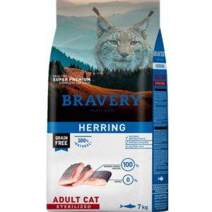 BRAVERY HERRING STERILIZED ADULT CAT 7 Kg