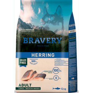 BRAVERY HERRING ADULT LARGE_MEDIUM BREEDS 4 Kg