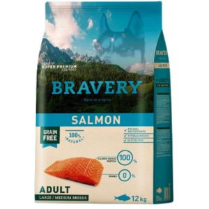 BRAVERY SALMON ADULT LARGE/MEDIUM BREED 12 Kg