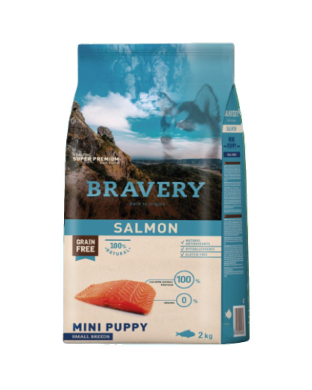 BRAVERY SALMON MINI PUPPY SMALL BREEDS 2 Kg