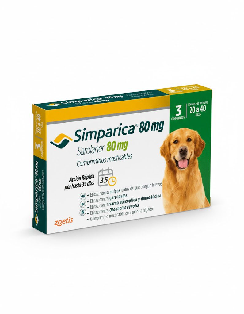 Simparica 80 mg – Antiparasitario para perros medianos (20 a 40 kg)