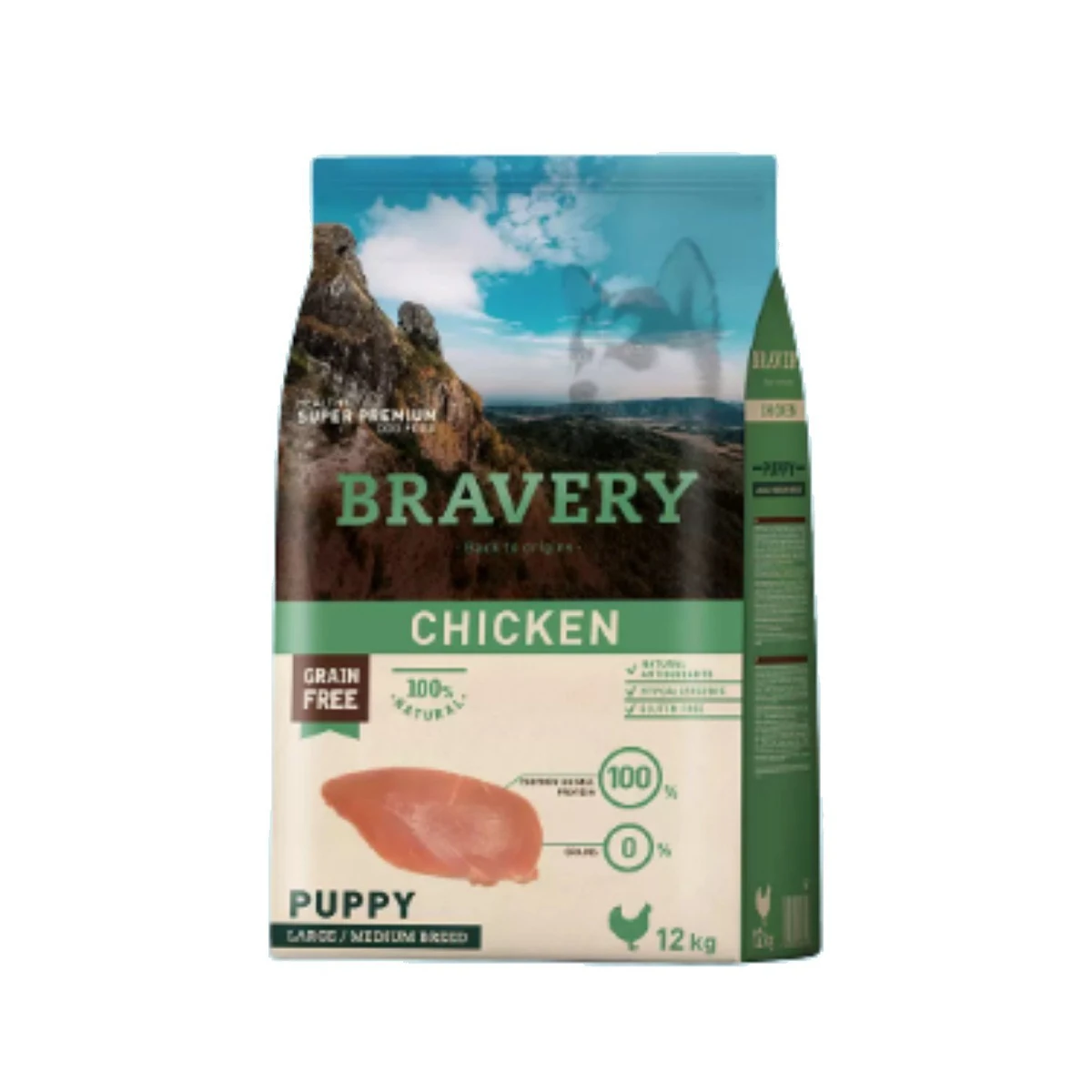 Bravery Chicken Puppy Large/Medium Breeds 12 Kg