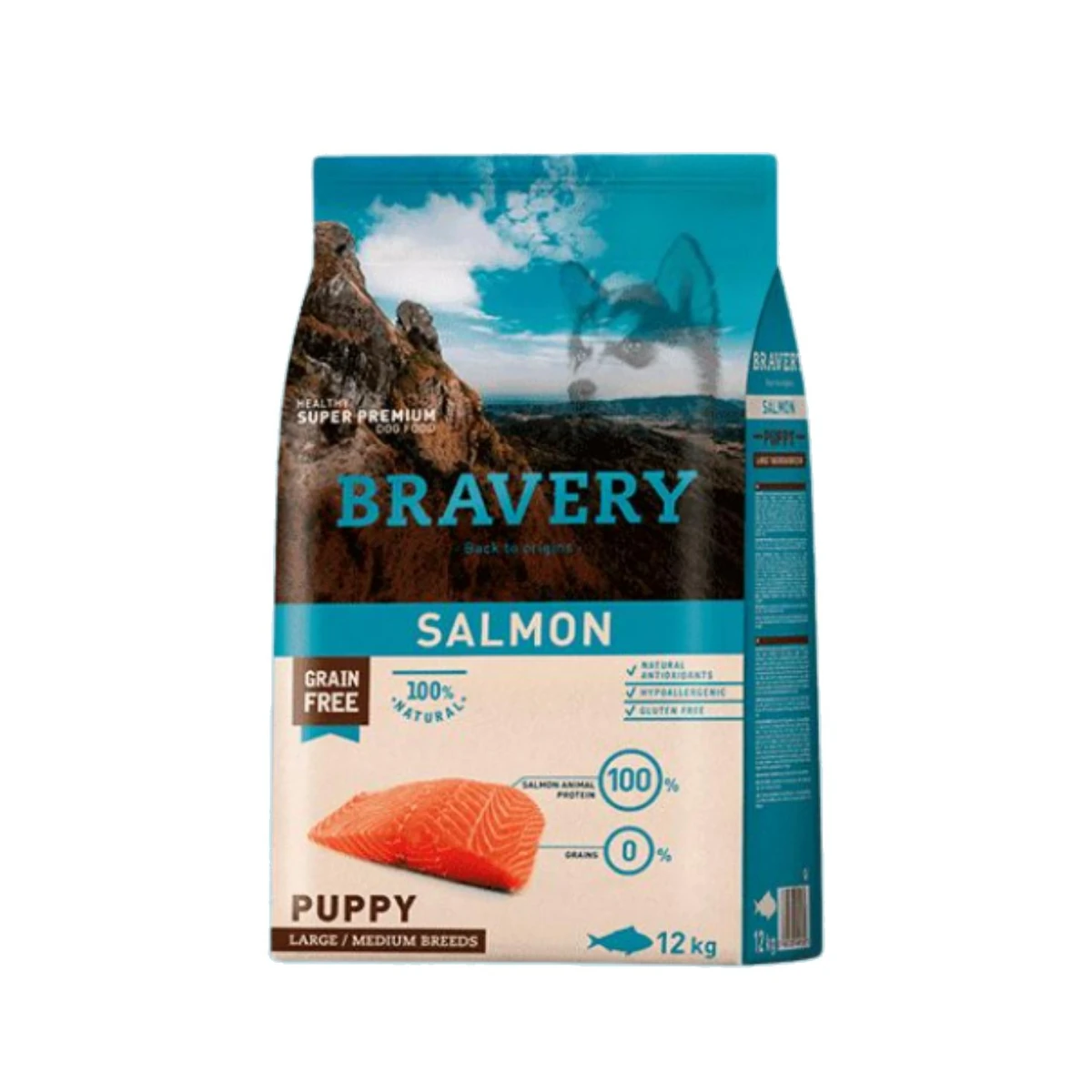 Bravery Salmon Puppy Large/Medium Breeds 12 Kg